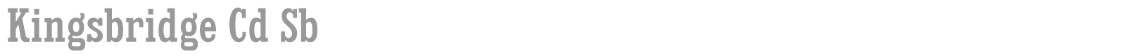 Kingsbridge font preview